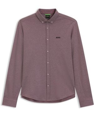 BOSS Camicia Resistente Alle Rughe - Viola