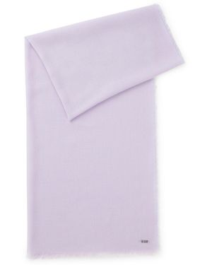 BOSS Fular Ligero De Lana Con Detalles Con Flecos - Morado