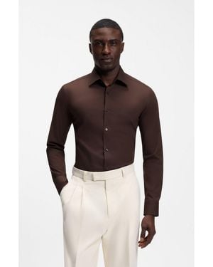 BOSS Slim-Fit Shirt - Brown