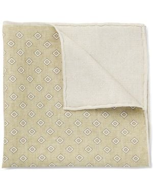 BOSS Printed Pocket Square - Natural