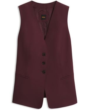 BOSS Gilet En Crêpe Stretch - Violet