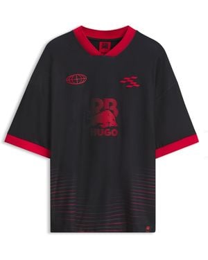 HUGO X Rb T-Shirt A Righe Con Motivo Toro - Rosso
