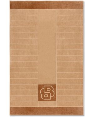 BOSS Toalla De Baño Extragrande De Algodón Con Monograma Double B En Relieve - Neutro