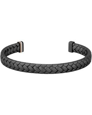 BOSS Cuff With Herringbone Pattern - Black