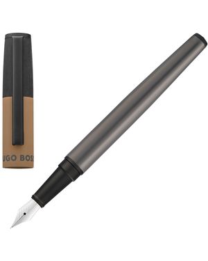 BOSS Stylo-Plume Avec Capuchon À La Finition Camel - Marron