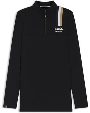 BOSS Equestrian Slim-Fit Training Shirt - Black