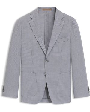 BOSS Slim-Fit Blazer Van Scheerwol En Zijde - Grijs