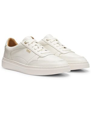 BOSS Ledersneakers - Weiß