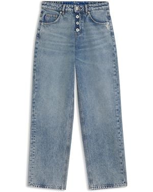 HUGO Jeans Loose Fit En Denim Azul Con Bragueta Expuesta