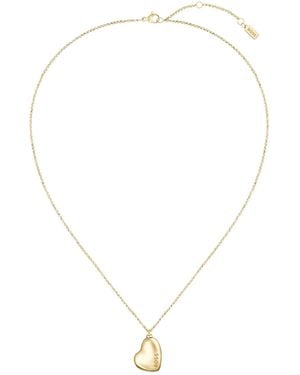 BOSS Tone Necklace With Heart-Shaped Pendant - Metallic