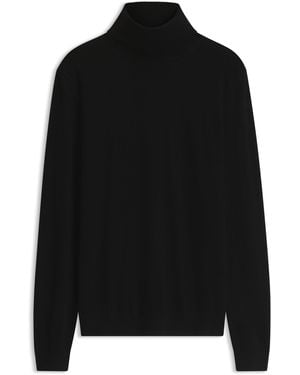 BOSS By Beckham-Trui Met Col Van Scheerwol En Kasjmier - Zwart