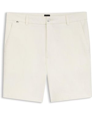 BOSS Modern-Fit Short Van Stretchkatoen - Wit