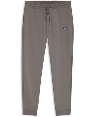 HUGO Bas De Survêtement Regular En Molleton De Coton - Gris