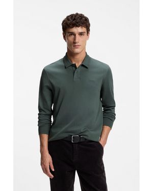 BOSS Long-Sleeved Polo Shirt - Green