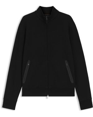 BOSS Sweat Zippé En Coton Mélangé À La Texture Gaufrée - Noir