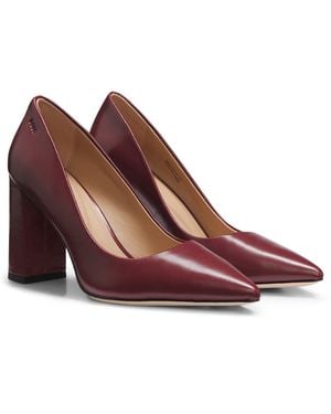BOSS Leather Court Shoes - Brown