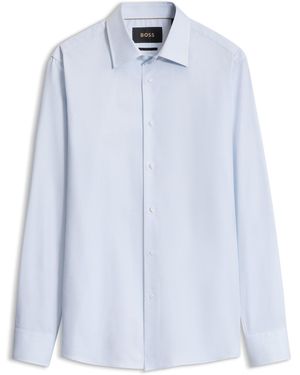 BOSS Slim-Fit Cotton Shirt - Blue