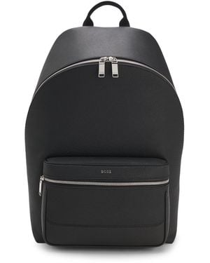 BOSS Logo-Trim Backpack - Black