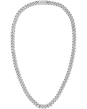 BOSS Tone Chain Necklace With Branded Magnetic Closure - Blu