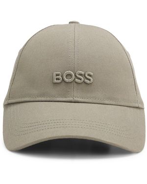 BOSS Cap Aus Baumwoll-Twill Mit Tonaler Logo-Stickerei - Natur