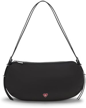 HUGO Shoulder Bag With Stacked Logo - Black