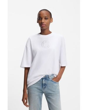 HUGO White Women's T-shirts Size S