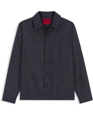 HUGO Camisa Denim Oversize Fit En Algodón De Color Añil - Azul