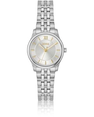 BOSS Graceful-Tone Watch With Sunburst-Patterned Dial