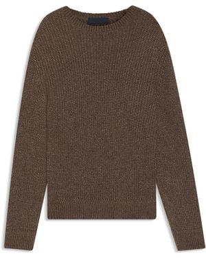 BOSS Pull En Maille Côtelée Et Moulinée Beckham X - Marron