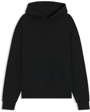BOSS Hoodie Van Katoenen Sweatstof Met Artwork - Zwart