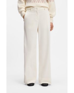 BOSS Wide-Leg Trousers - White