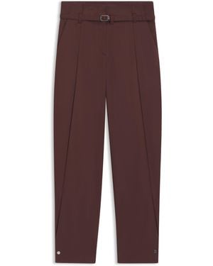 HUGO Tapered-Fit Hose Aus Baumwoll-Twill Mit Gürtel - Lila