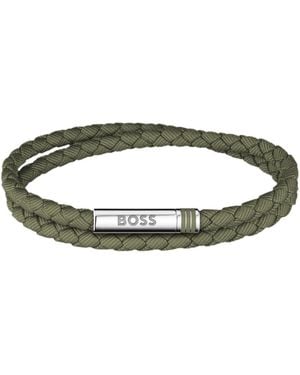 BOSS Double-Braided Cuff With Logo Closure - Green