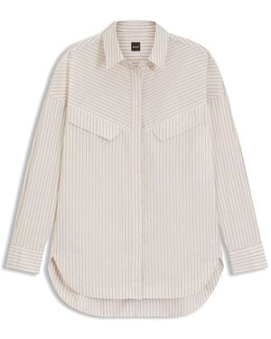 BOSS Oversized-Fit Blouse - White