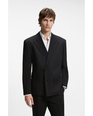 HUGO Double-Breasted Suit Jacket - Black