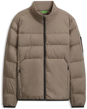 BOSS Wasserabweisende Steppjacke Mit Reißverschlusstasche Am Ärmel - Braun