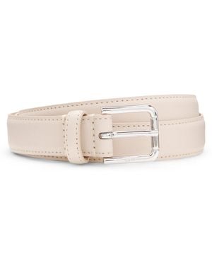 BOSS Italian-Leather Belt With Pin Buckle - Pink