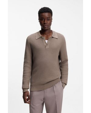HUGO Relaxed-Fit Jumper - Brown