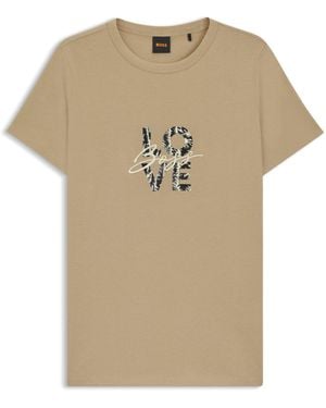 BOSS Slim-Fit T-Shirt - Natural