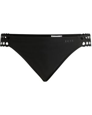 BOSS Spf 50 Bikini Bottoms With Laser-Cut Details - Black