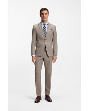 BOSS Two-Piece Slim-Fit Suit - White