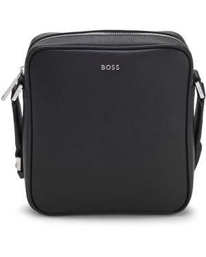 BOSS Reporter Bag With-Tone Logo Lettering - Black