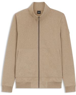 BOSS Ruiterjas Van Fleece - Naturel