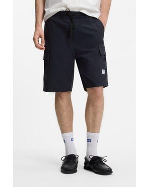 HUGO Relaxed-Fit Shorts - Blue