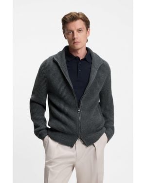 BOSS Beckham X Zip-Up Cardigan - Black