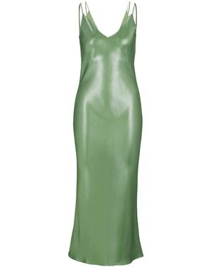 BOSS Robe Habillée En Tissu Très Doux À Encolure Superposée - Vert