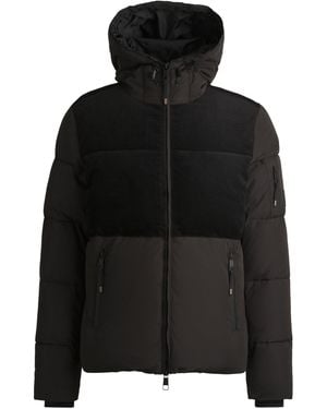 BOSS Equestrian Waterproof Jacket With Corduroy Details - Black