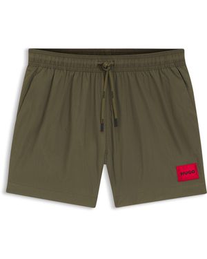 HUGO Sneldrogende Zwemshorts Met Logolabel - Groen