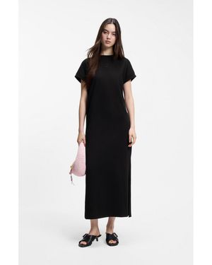 HUGO Cotton-Jersey T-Shirt Dress With Happy Logo - Black
