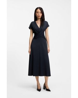 BOSS Wrap-Front Dress - Blue